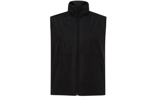 PRADA Vests Men's Black Stand Collar Moderate Other