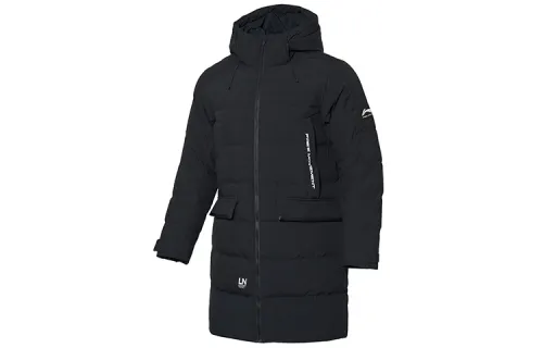Li Ning Down Jackets Men's New Standard Black Hooded Moderate Other