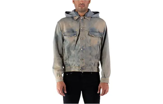 REPRESENT Detachable hood Stonewash Denim Jacket