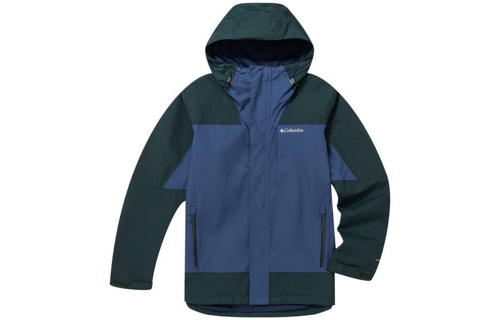 Columbia Columbia, travel removable velvet liner with hood, waterproof windproof blue jacket, three-in-one