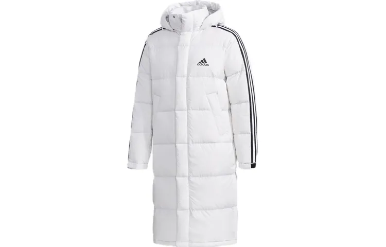 Adidas Down Jackets Men's White Hooded Moderate Other