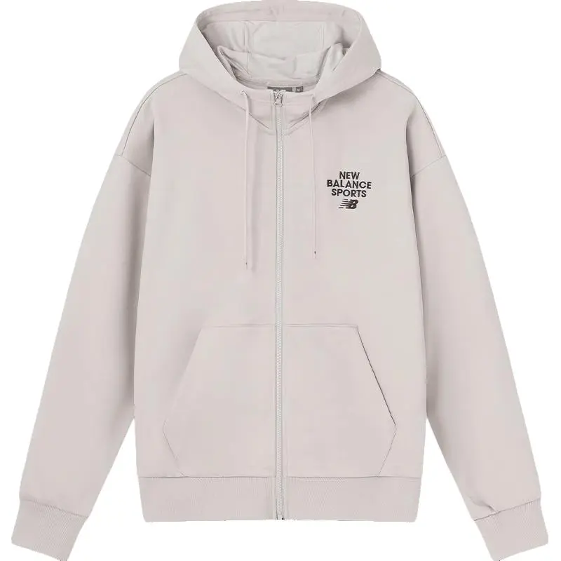 New Balance Jackets Unisex Beige Hooded Moderate Other