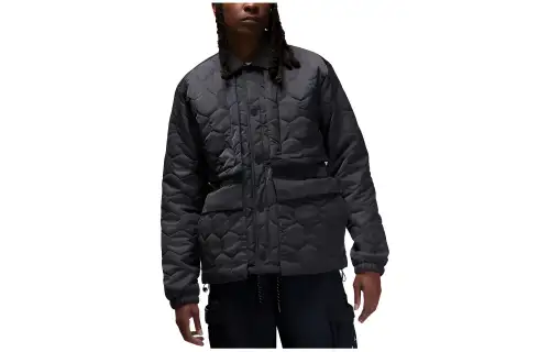 Jordan Jackets Men's Black Stand Collar Moderate Other