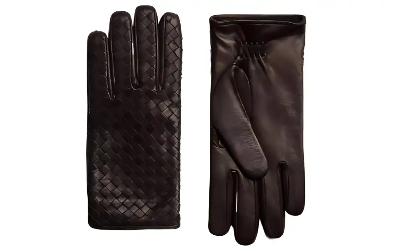 Bottega Veneta Lambskin Gloves Men's Brown