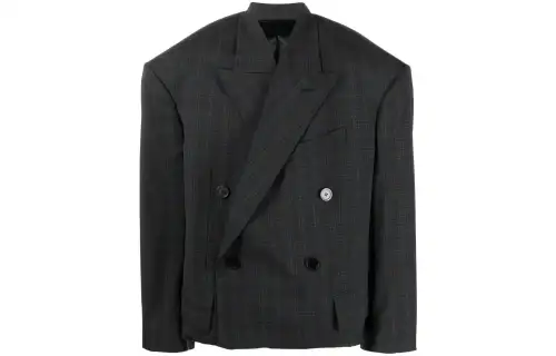 Balenciaga Business Suits Men's Black Moderate Business Suit