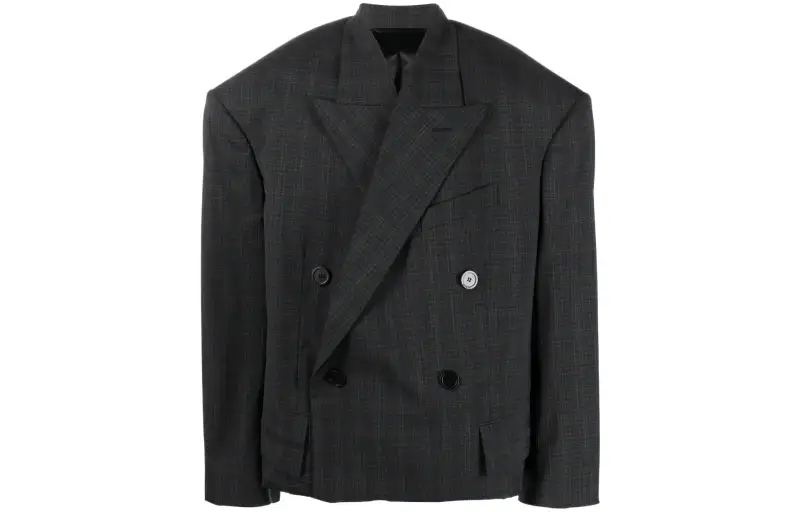 Balenciaga Business Suits Men's Black Moderate Business Suit