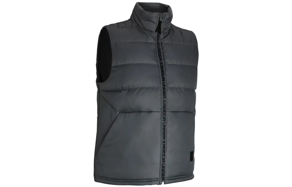 Under Armour Vests Men's Gray Stand Collar Moderate Other