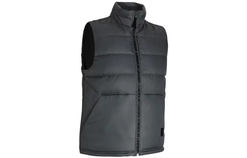 Under Armour Vests Men's Gray Stand Collar Moderate Other