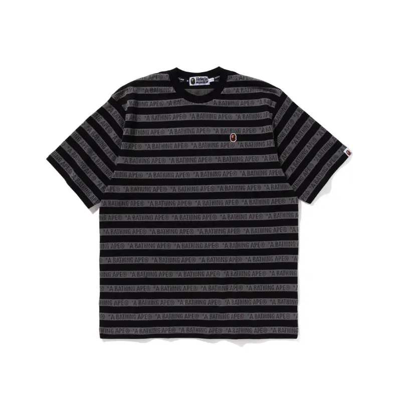A BATHING APE ® All over Logo print Cotton T shirt