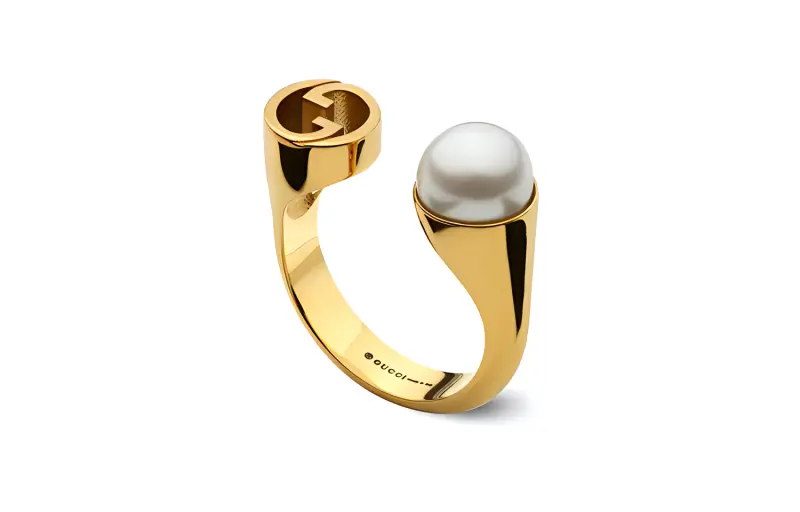 GUCCI Blondie Resin Pearl Ring