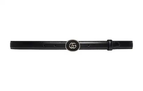 GUCCI GG Marmont Leather Belts Women's Black Width 2cm