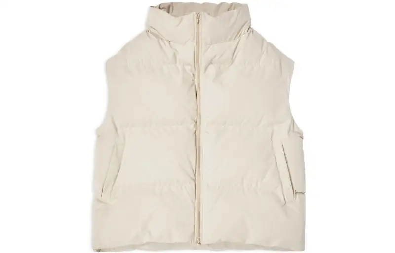 Balenciaga Vests Unisex Beige Stand Collar Moderate Other