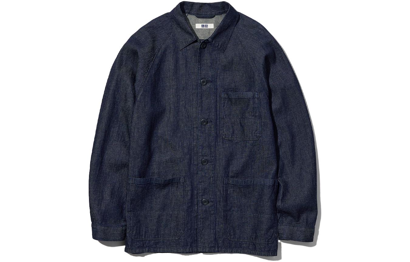 UNIQLO Jackets Unisex Dark Blue Moderate