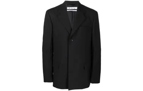 OFF-WHITE Industrial-belt single-breasted blazer