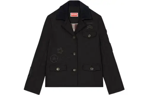 KENZO X Nigo Holiday Season Business Suits Unisex Black Suit Collar Moderate Business Suit