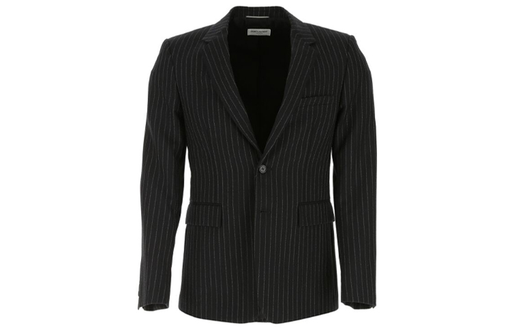 Saint Laurent pinstriped buttoned blazer
