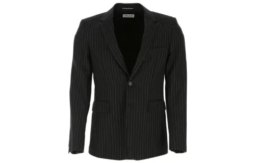 Saint Laurent pinstriped buttoned blazer
