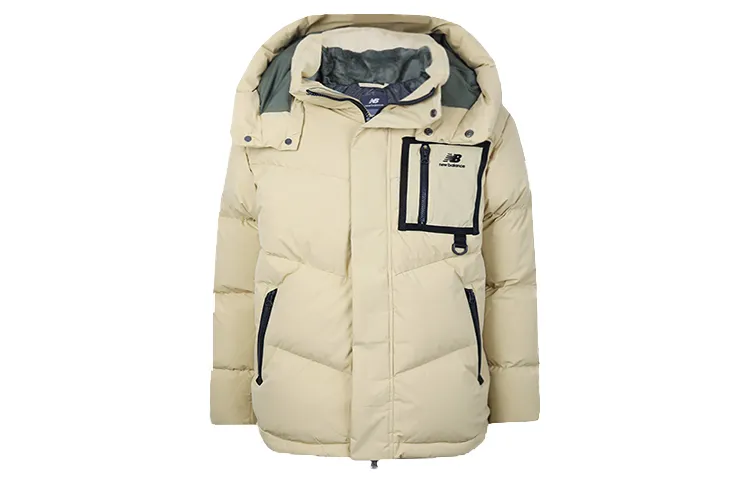 New Balance Down Jackets Unisex Khaki Hooded Moderate Other