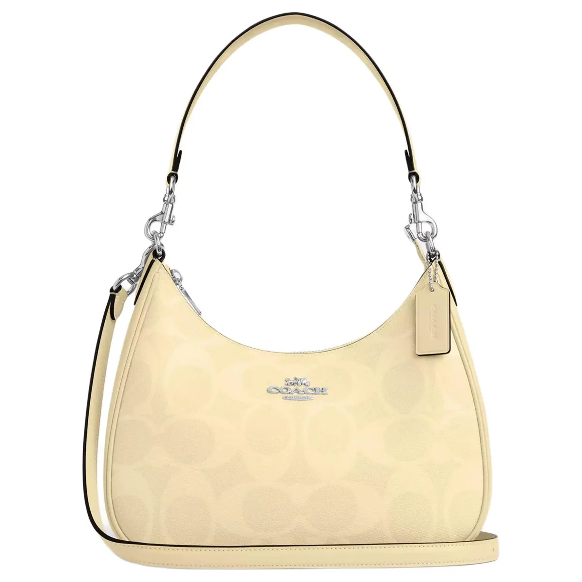 COACH Teri Coated Canvas Hobo Bag, Crossbody Bag, Shoulder Bag Large Women's Yellow