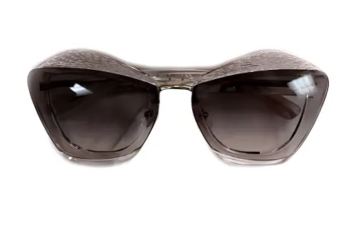 MIU MIU Irregular Shape Sunglasses Women's Brown