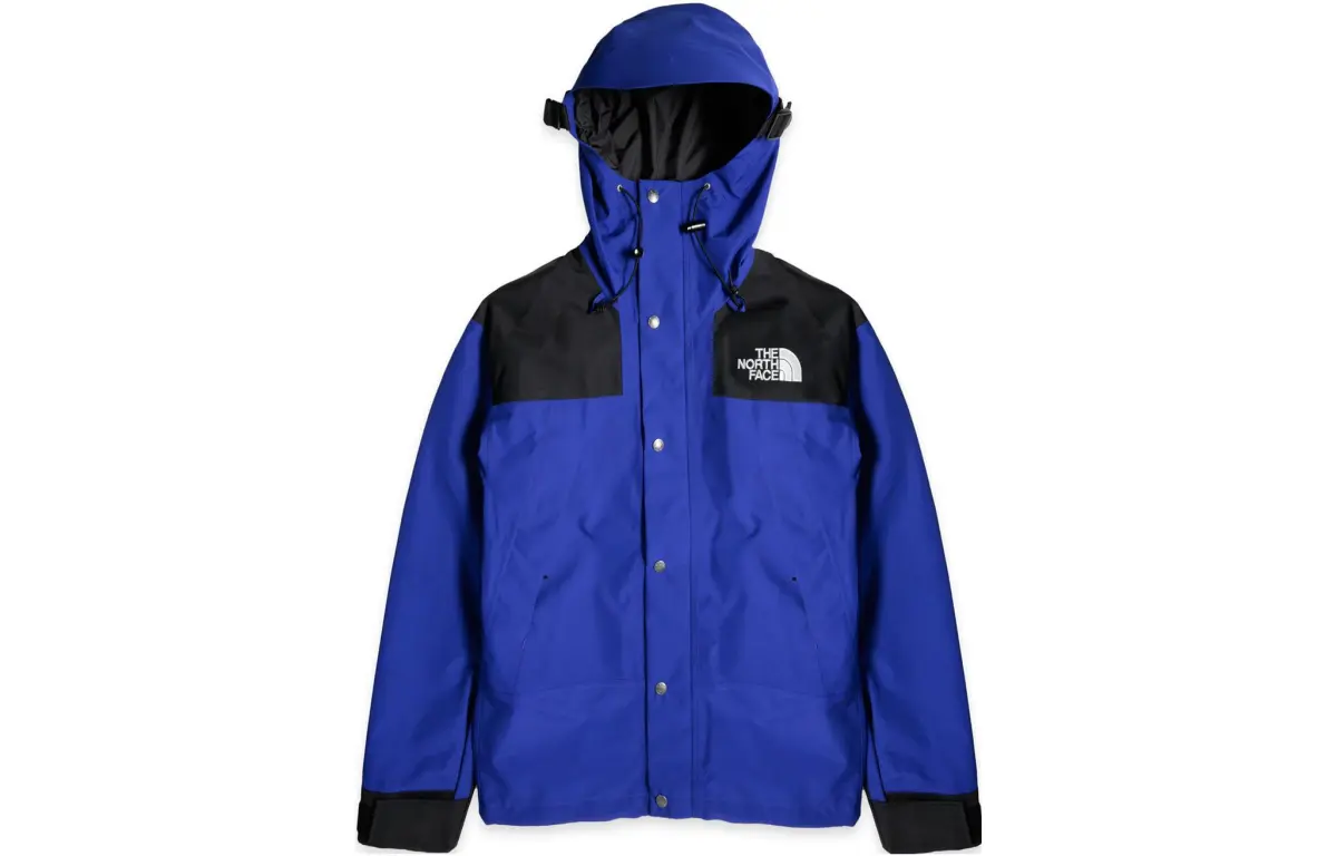 THE NORTH FACE 1990 Windbreaker Jackets Men's Blue Hooded Moderate Straight Fit