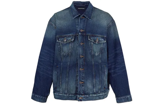 Balenciaga SS22 Denim Jacket Men's Blue