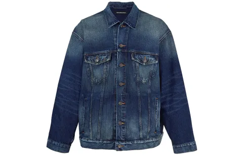 Balenciaga SS22 Denim Jacket Men's Blue
