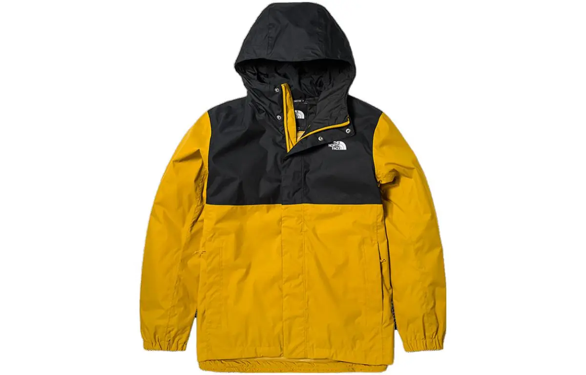 THE NORTH FACE Windbreaker Jackets Men's Yellow Hooded Moderate