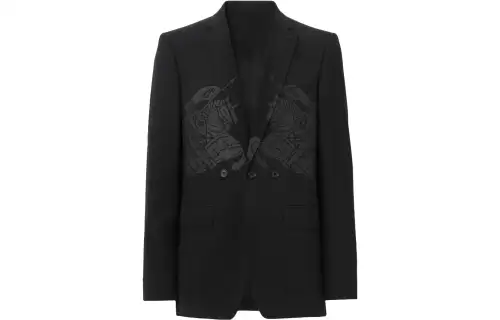 Burberry graphic-print wool-cotton blazer