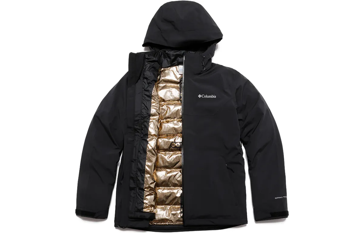 Columbia Outdoor Hiking Waterproof And Windproof To Keep Warm Windbreaker Jacket Men's Black