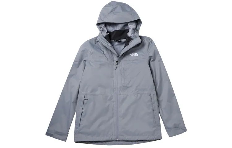 THE NORTH FACE Windbreaker Jackets Men's Gray Hooded Moderate