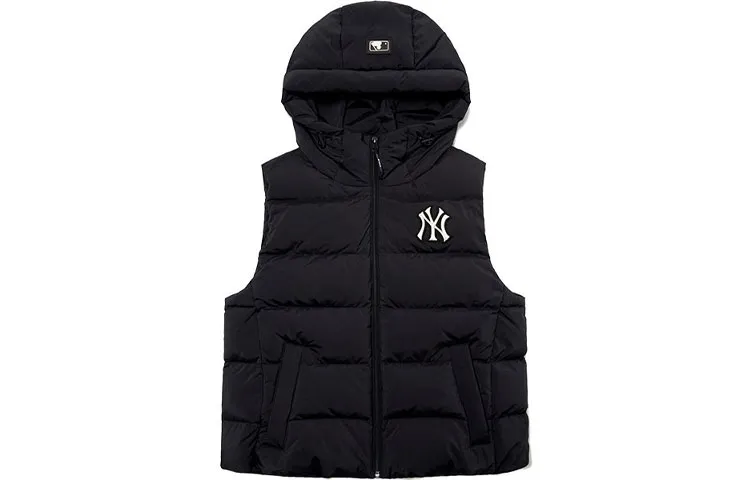 MLB Down Vests Unisex Black Hooded Moderate Other
