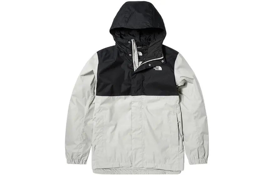 THE NORTH FACE Outdoor Hiking Waterproof And Windproof Windbreaker Jacket Men's Light Gray