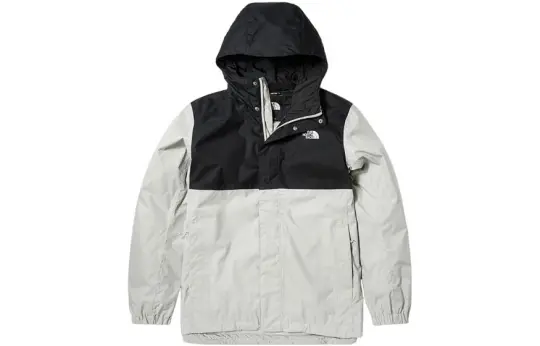 THE NORTH FACE Outdoor Hiking Waterproof And Windproof Windbreaker Jacket Men's Light Gray
