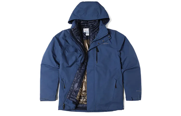 Columbia Omni Heat Waterproof Windbreaker Jacket Men's Blue