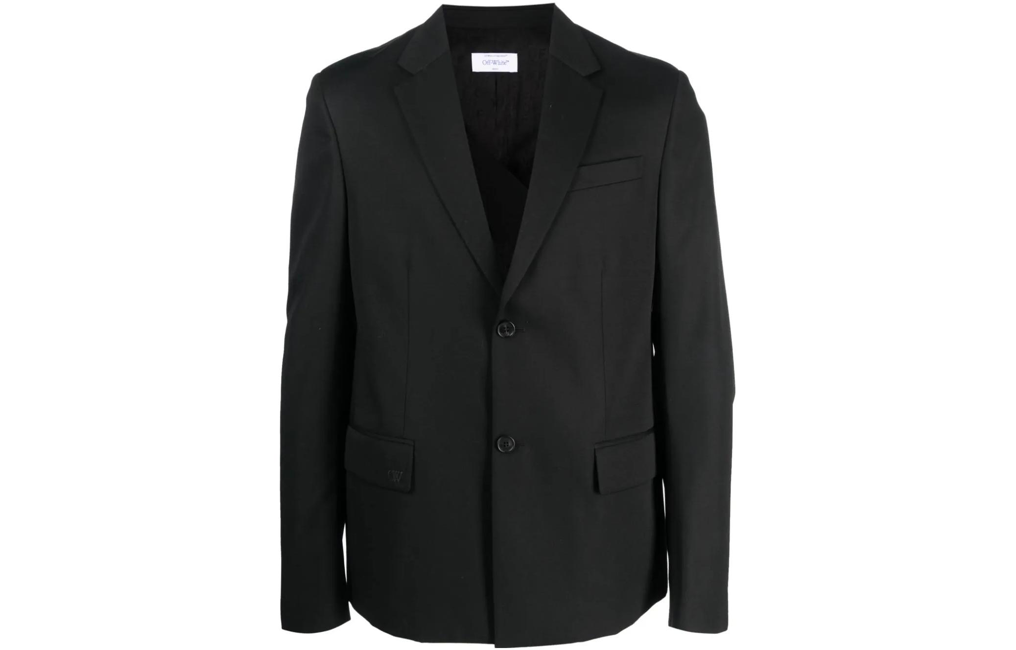 OFF WHITE Single Breasted Long Sleeved Blazer