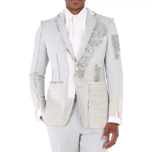 Burberry Business Suits Men's Gray Moderate