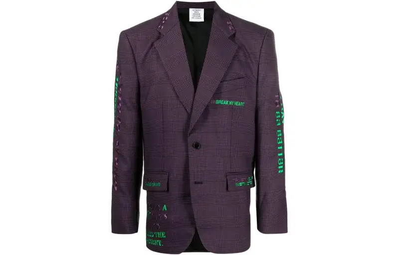 Vetements Business Suits Men's Purple Moderate Business Suit