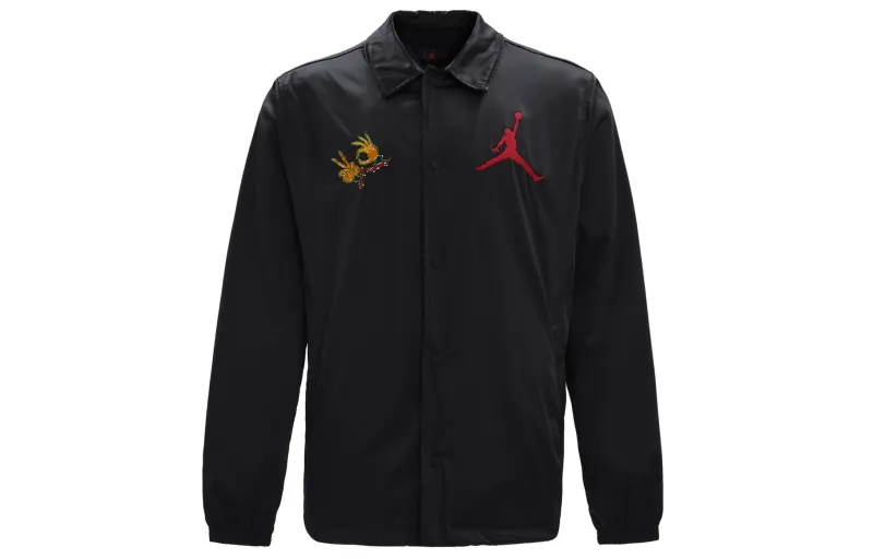 Jordan Jackets Men's Black Lapel Moderate Other