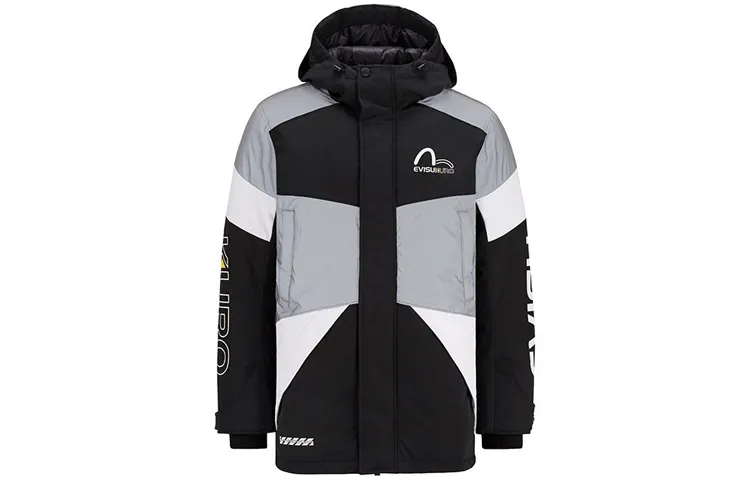 EVISU Puffer Jackets Men's Hooded Thickened