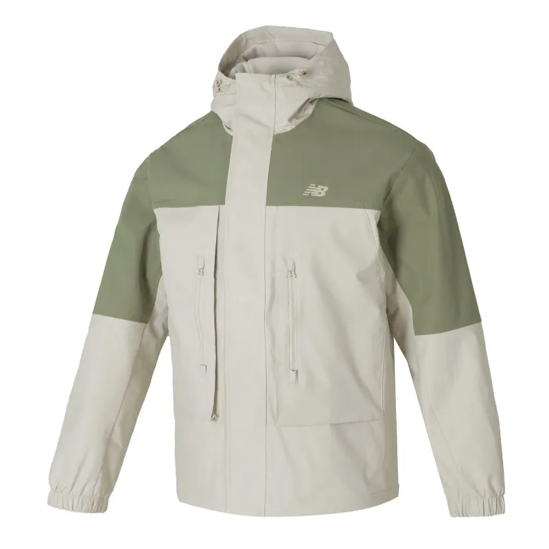 New Balance Fleece Lined Thermal Sports Fashion Casual Jacket Men's White Green
