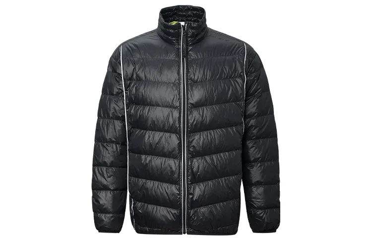 Converse Down Jackets Men's Black Stand Collar Moderate Straight Fit