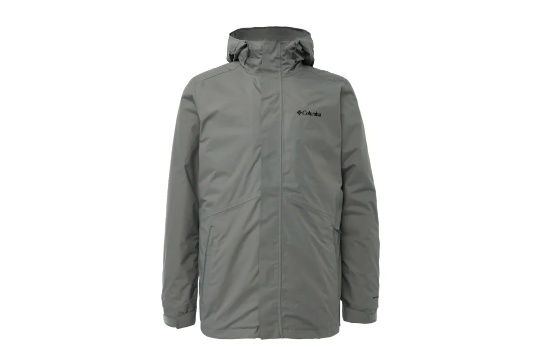 Columbia City Outdoor Collection Windbreaker Jackets Men's Dark Gray Hooded Moderate