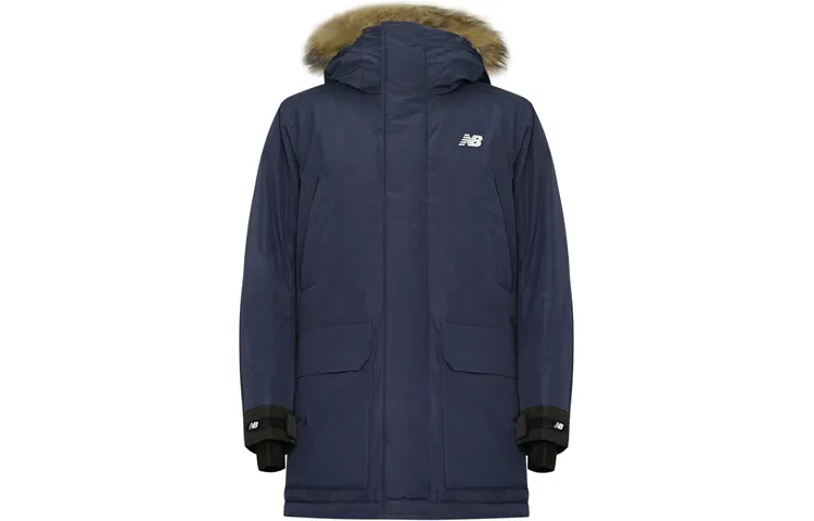 New Balance Down Jackets Men's Hooded Moderate Straight Fit