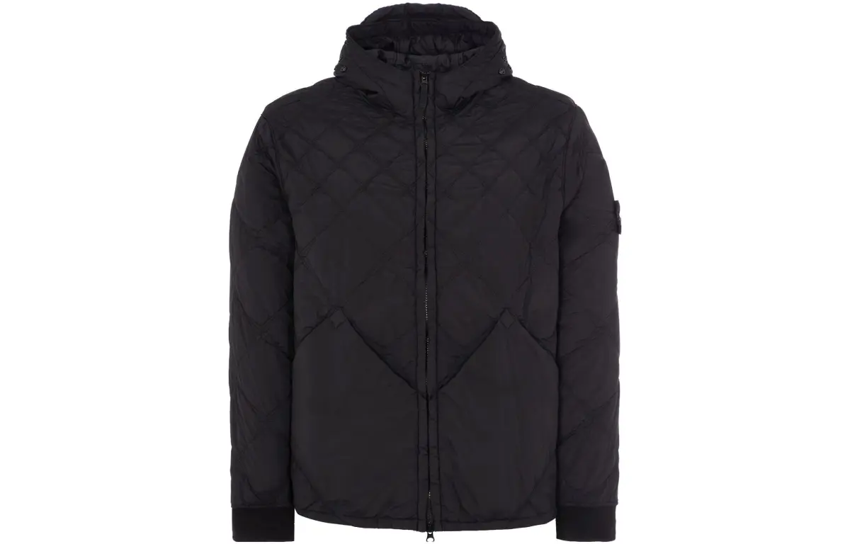 STONE ISLAND Jackets Men's Black Hooded (Non-detachable) Moderate Other