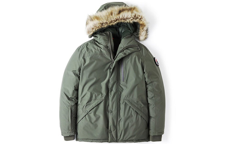Timberland Down Jackets Men's Army Green Hooded Thickened Parka Down Jacket