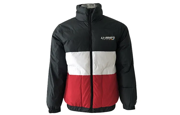 Li Ning Down Jacket Men's Black White Red