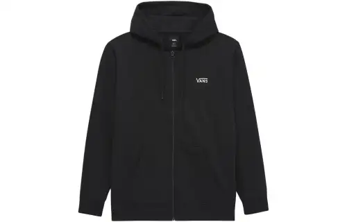 Vans Basic Full Zip Hoodie Jackets & Coats Men's Black