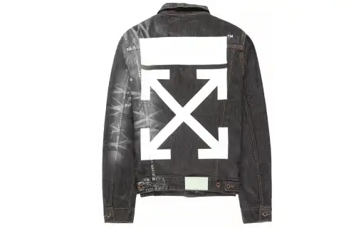 OFF WHITE Denim Jacket Men's Black