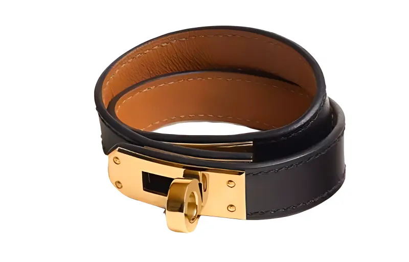 HERMES Kelly Wristbands Unisex Black
